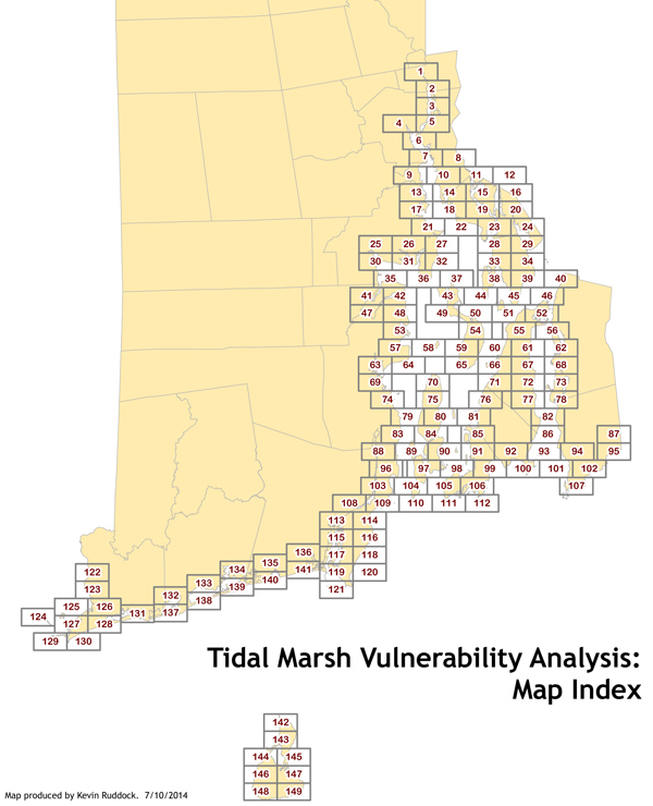 Index map of RI showing all SLAMM map panels