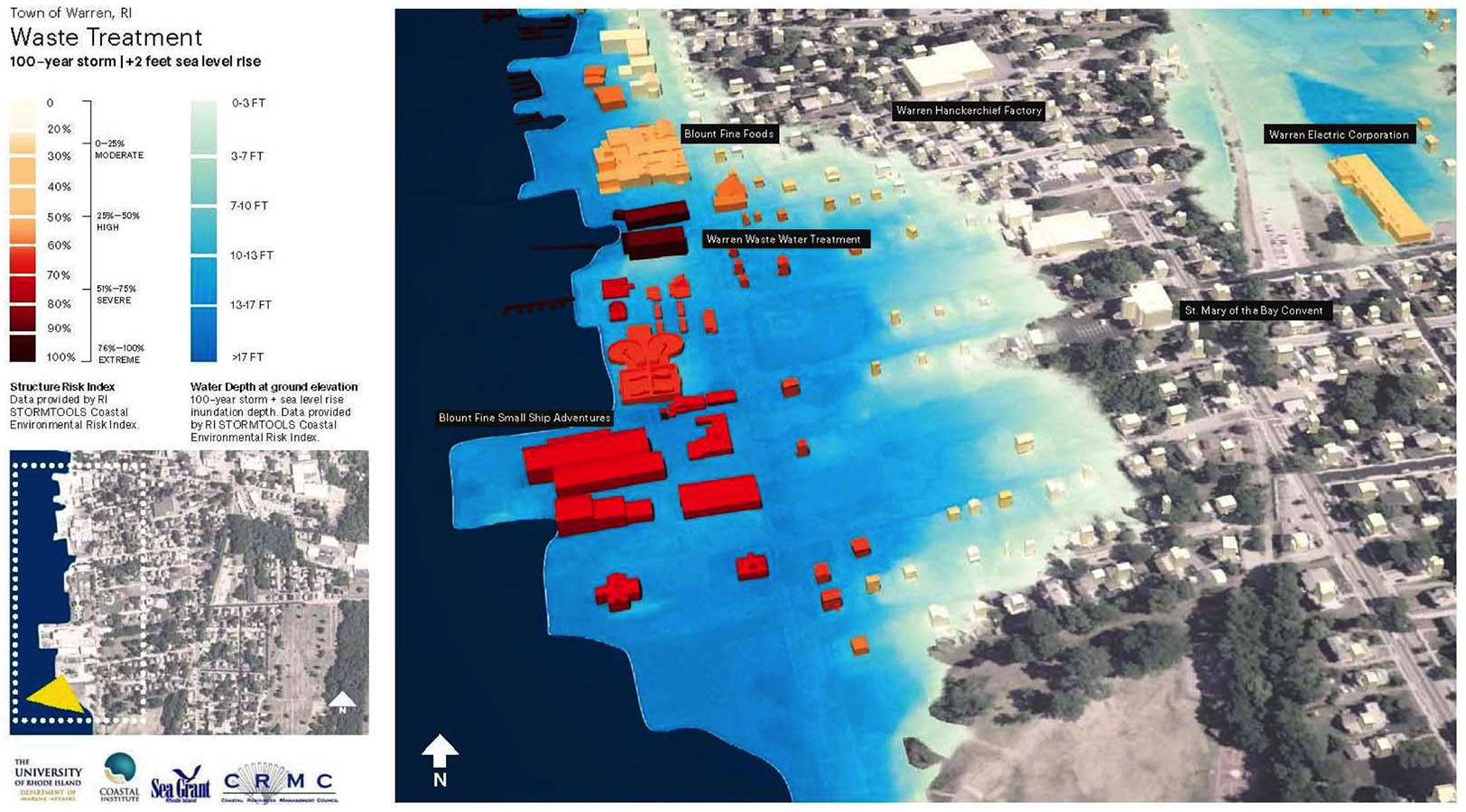 Visualization of the Town of Warren’s waste water treatment facility