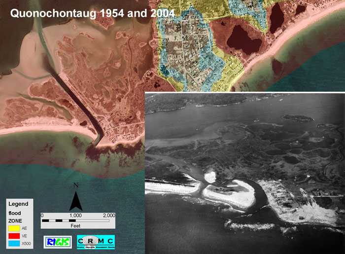Qunochontaug 1954 and 2004
