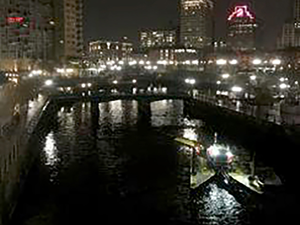 Nighttime shot of Waterplace Park