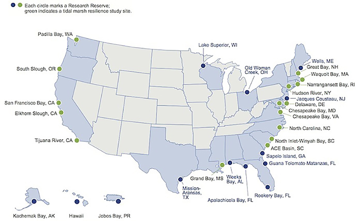 Map of research reserves