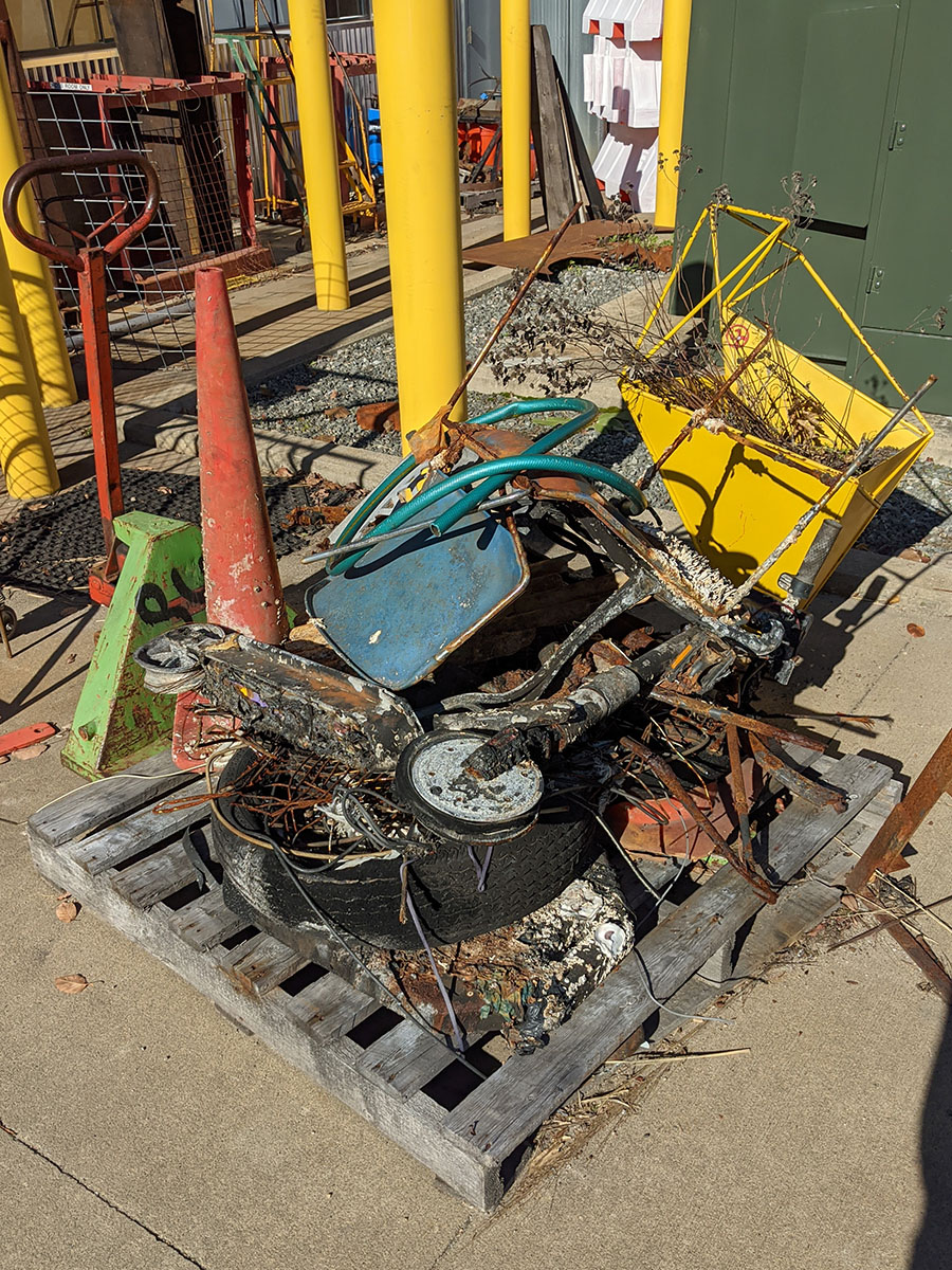 Debris from dredging