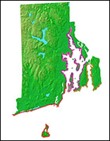 Thumbnail snimated GIF showing each SAMP area light up on an outline of Rhode Island