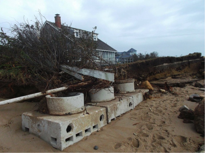Exposed septic system