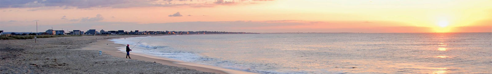 Banner showing person fishing on the shore